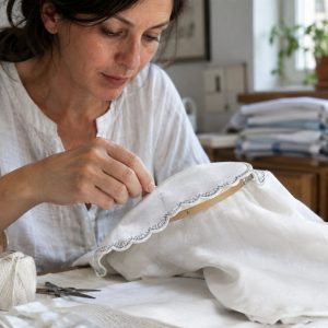 Ricamo per biancheria: lo smerlo tra bordature decorative, tecniche di cucito e tradizione tessile